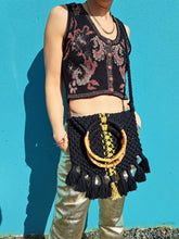 Load image into Gallery viewer, Preorder | Macramé Handbag with Vintage Bamboo Handles