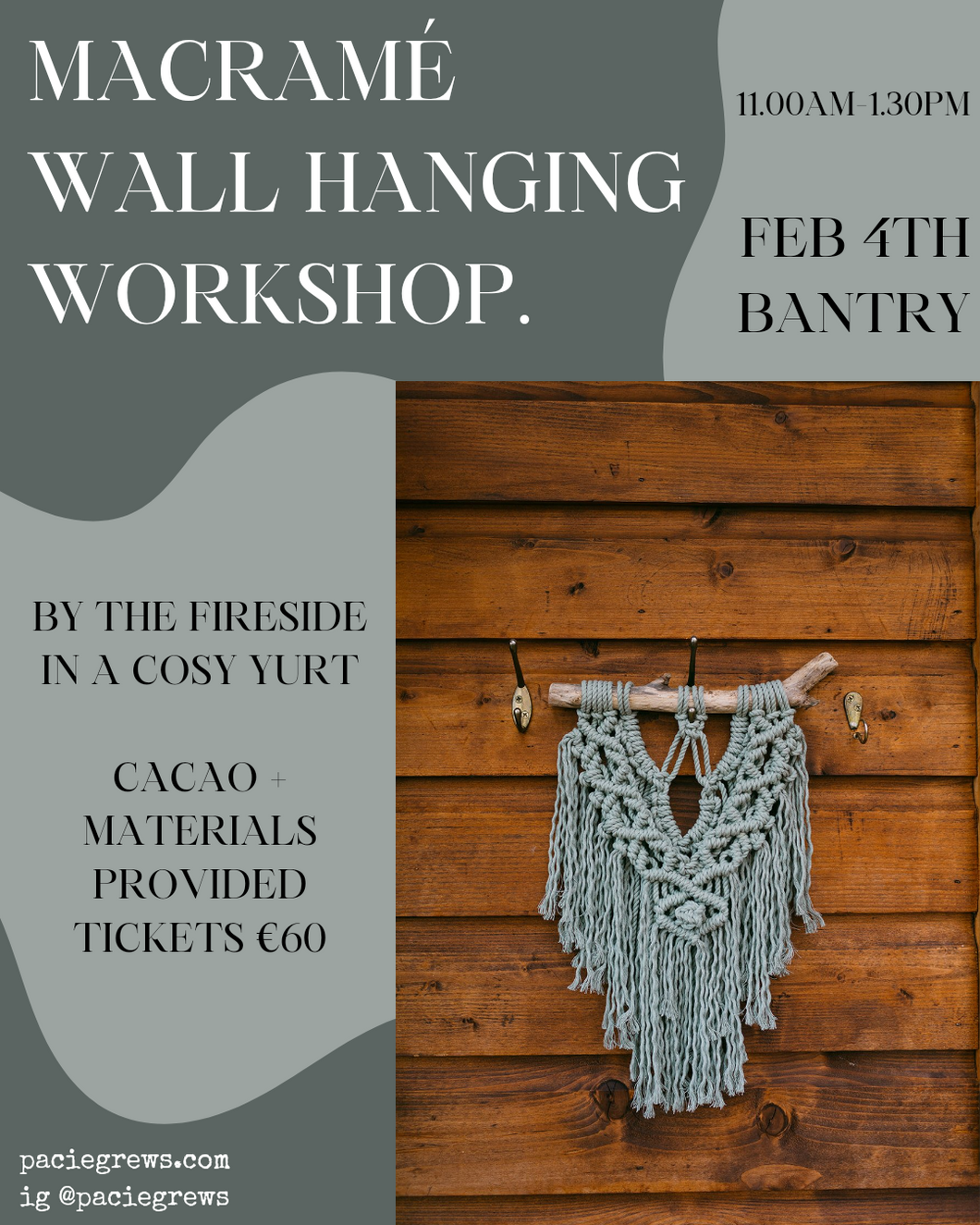 Macramé Wall Hanging Workshop | Cosy Yurt Edition
