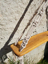 Load image into Gallery viewer, Macramé Shelf | Recycled Cotton &amp; Spalted Cherry
