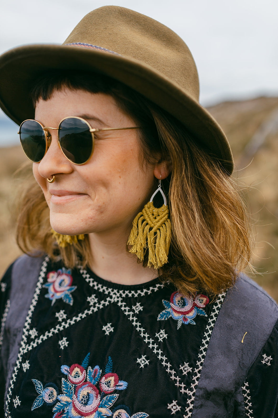 'Raindrop' Macrame Earrings